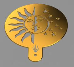 Bread Stencil – Sun And Moon Design 3D Printer Model