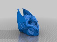 The Dragon’s Skull – Low Poly Origami 3D Printer Model