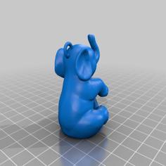 Elephant Key Chain 3D Printer Model