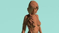 Mage Girl Witch 3D Printer Model