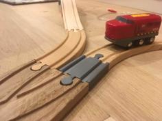 Wooden Train Track : Mini Straight Track Male Male (Brio / Ikea …) 3D Printer Model