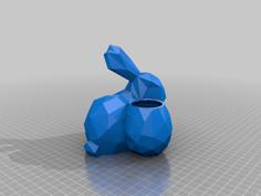 Low Poly Easter Bunny Planter 3D Printer Model