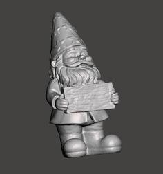 Garden Gnome, USA Board AND BLANK Board For Remixes 3D Printer Model