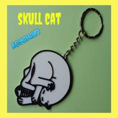 Keychain Skull Cat 3D Printer Model