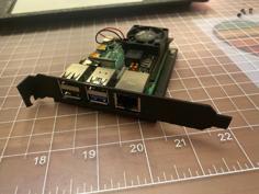 Raspberry Pi 4 PCI Adapter 3D Printer Model