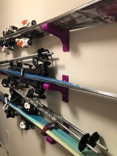 Ski Wall Mount 3D Printer Model