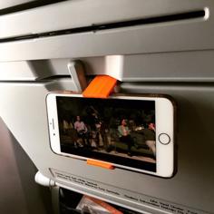 Airplane Tray Table IPhone 7/8 Plus Phone Holder 3D Printer Model