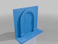 Castle Door Stand 1/12 3D Printer Model