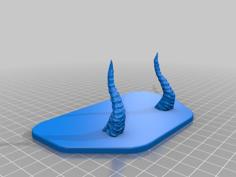 Dragon Horn Sword Wall Hook / Holder 3D Printer Model