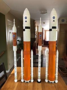 NASA Ares I & Ares V 1:100 Flying Model Rockets 3D Printer Model