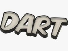 Darts Neon Letters 3D Printer Model