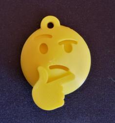 Emoji Think Keychain 3D Printer Model