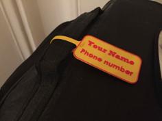 Luggage Label 3D Printer Model