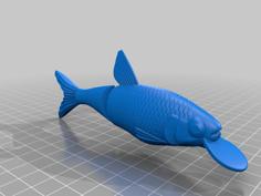 Swimbait Fishing Lure: Detailed Minnow Design, Customizable Assembly 3D Printer Model