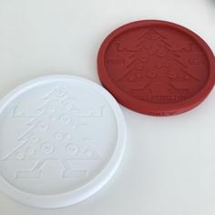 Y Soft Snowman And Xmas Tree Coaster 3D Printer Model