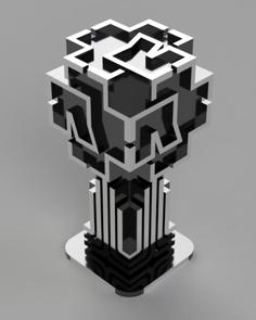 Rammstein Cube With Stand 3D Printer Model