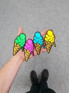 Ice Cream Fridge Magnet 3D Printer Model