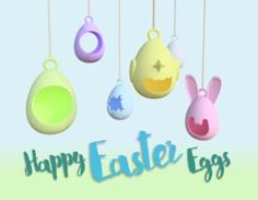 Happy Easter Eggs 3D Printer Model