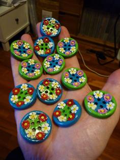 Flower Button 3D Printer Model