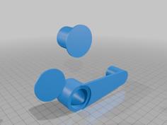 Rotating Door Stop With Retainer 3D Printer Model