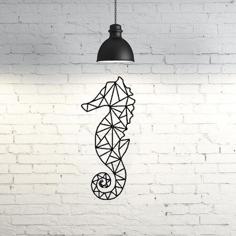 Seahorse Wall Sculpture 2D 3D Printer Model