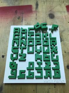 4×4 Pixel Alphabet 3D Printer Model