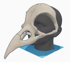 Raven Skull Mask 3D Printer Model