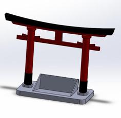 Card Holder Japanese Torii Style 3D Printer Model