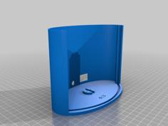 Lighted Curved Lithophane Box With Switch 3D Printer Model