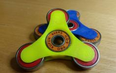 Open Wheel Four Bearing Fidget Spinner 3D Printer Model