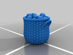 Basket Of Apples 3D Printer Model