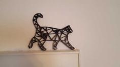 2D Low Poly Cat – Wall Decor 3D Printer Model