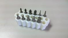 Magnetic Honeycomb Hex Bit Box 6.35mm 3D Printer Model