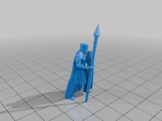 Knight – Spear – 6 Poses 3D Printer Model