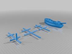 Simple Sail Ship / Pirate Ship 3D Printer Model