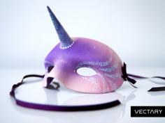 Halloween Unicorn Mask 3D Printer Model