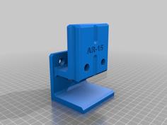 AR-15 Wall Mount With Detached Magazine 3D Printer Model