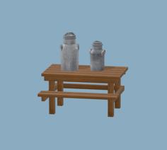 Milk Churn Stand H0 Scale 3D Printer Model