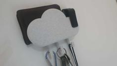 Cloud Shaped Key Holder Shelf 3D Printer Model