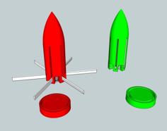 CO2 Rocket 3D Printer Model