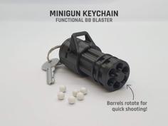 Minigun Keychain — Functional BB Blaster 3D Printer Model