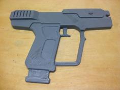 Halo Pistol Split In Half 3D Printer Model