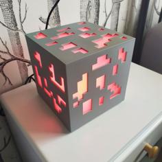 Customizable Minecraft Ore Lamp 3D Printer Model