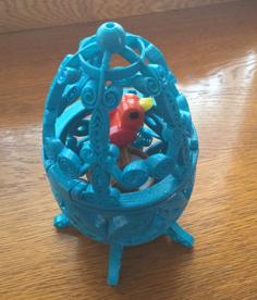 Bird In Cage ( Quilling Style ) 3D Printer Model