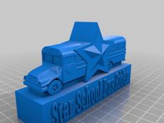 Star School Bus Rider Trophy V2 3D Printer Model