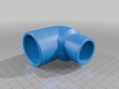 153-8827T Kegel PVC Elbow-Tank Inlet (No Threads) 3D Printer Model