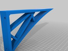 Strong 8 Inch Shelf Bracket 3D Printer Model