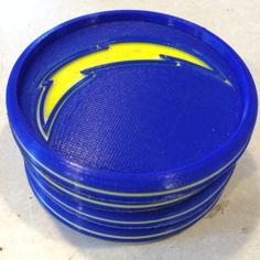 San Diego Chargers Coaster 3D Printer Model