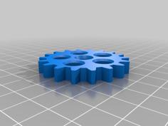 XL Gear Key Chain Remixed With Stronger Pins 3D Printer Model