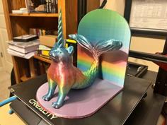 Unicorn Mermaid Cat Book End 3D Printer Model